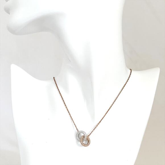 Swarovski Gold and Silver Interlocking Necklace - Picture 2 of 10